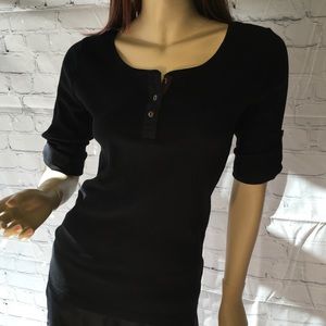 Lauren Ralph Lauren Black Henley L but fits like a M